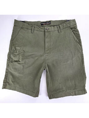Americana Workwear Hudson & Barrow Shorts Men 36 Olive Stretch Casual